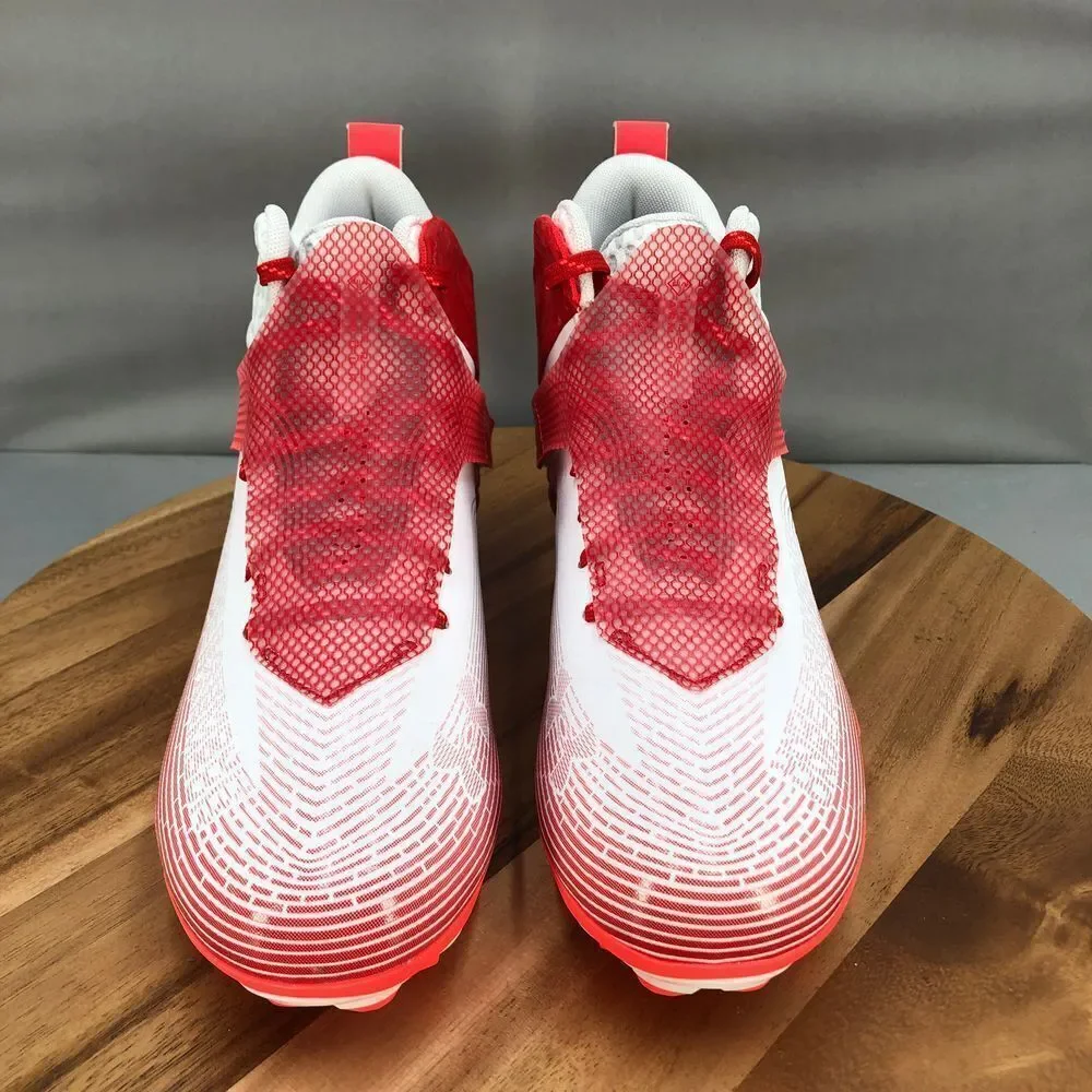 Under Armour Hammer MC Football‎ Cleats Mens 12 Red White Mid Top Performance